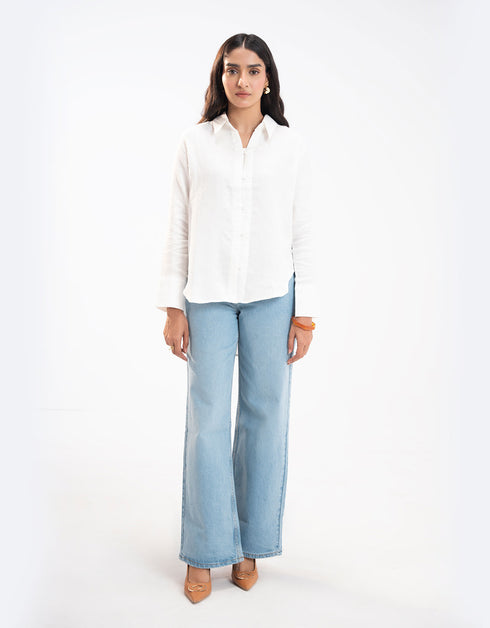 TEXTURED BUTTON DOWN SHIRT